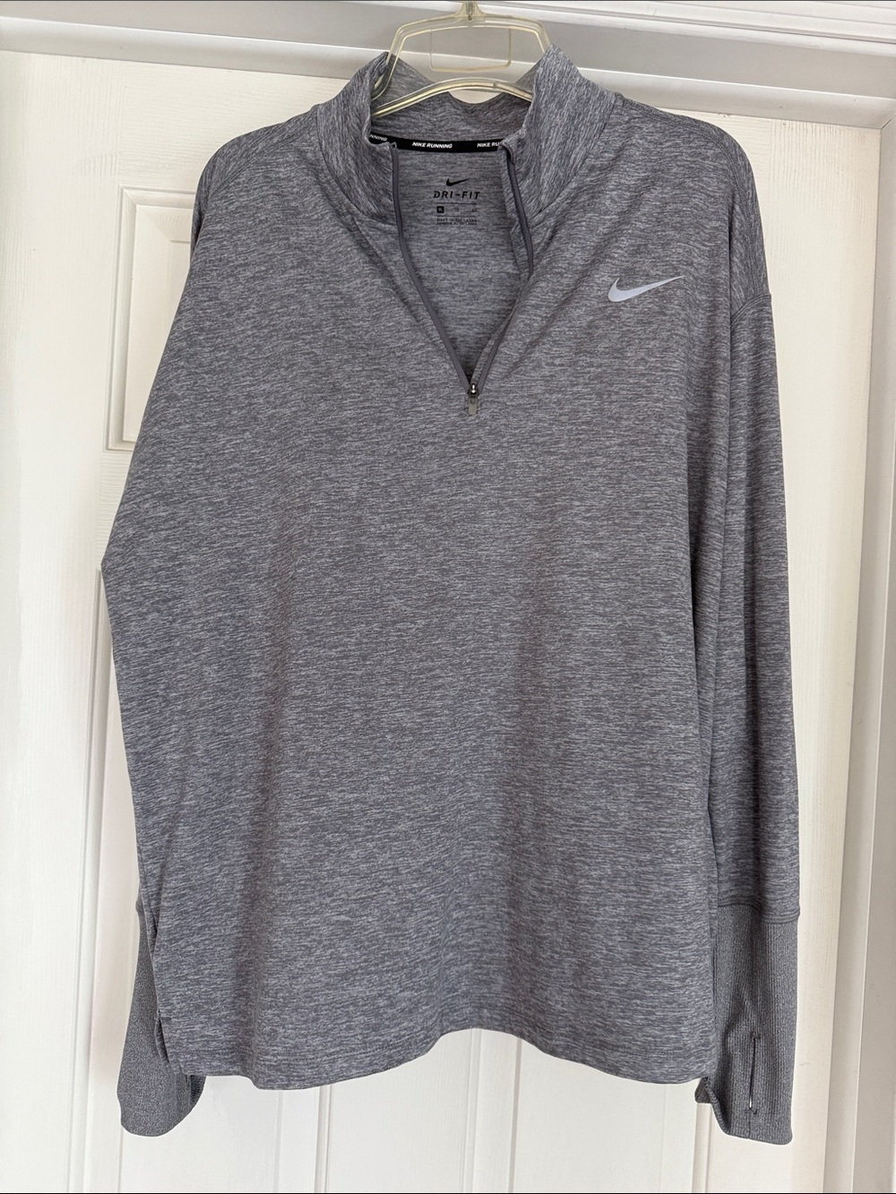 Nike Heather Gray Dri-FIT Half-Zip Pullover